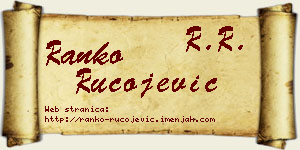 Ranko Rucojević vizit kartica